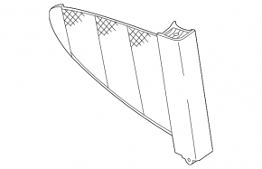Rear left door curtain Porsche Panamera 10-16 small