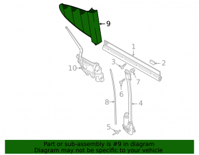 Rear left door curtain Porsche Panamera 10-16 small, complete