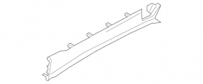 Right front panel trim for Mercedes A-class V177 19-22, silver with backlight