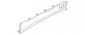 Right front panel trim for Mercedes A-class V177 19-22, silver with backlight