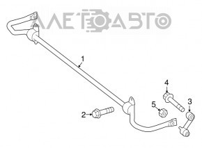 Rear left stabilizer link Mercedes W246 B250e 16-17