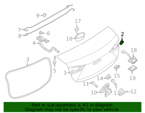 Trunk lid bumper Mazda 6 13-21