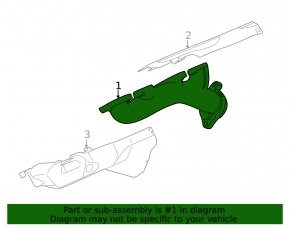 Exhaust manifold left Jaguar F-Pace X761 17-20