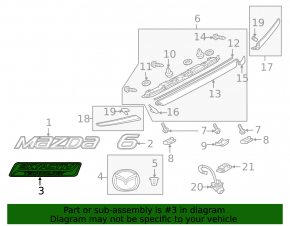 Mazda 6 13-17 SKYACTIV Trunk Lid Emblem Badge