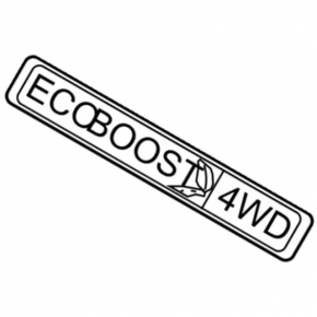 Emblem inscription ECOBOOST 4wd tailgate Ford Escape MK3 17-19
