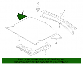 Trunk pocket lid right Mazda CX-5 17-21 black