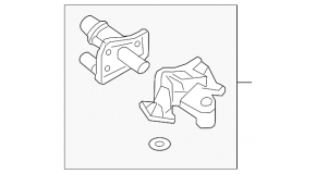 Land Rover Discovery 17-20 3.0d cooling system flange