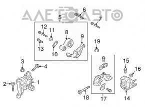 Mazda CX-9 16-23 rear engine mount