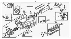 Compressor assembly Audi A6 C7 12-15 3.0T with throttle valve and intercoolers