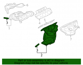 Exhaust manifold with catalytic converter left Mitsubishi Outlander 14-20 3.0 with lambda probe