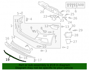 Front bumper lip extension for Audi A7 19-25