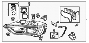 Left front headlight assembly for the Audi Q7 20-24 LED Matrix