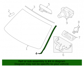 Left windshield molding for BMW XM G09 23-25