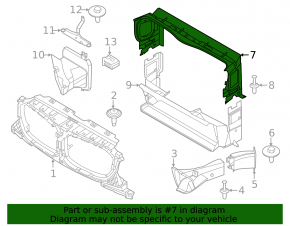 Upper radiator deflector BMW X3 G01 18-23 M