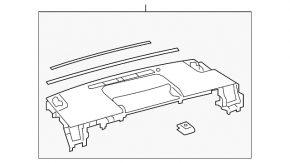 Dashboard front panel without AIRBAG Toyota Prius V 12-16