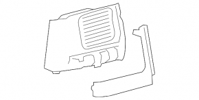Air duct deflector with trim front left Toyota Highlander 14-19