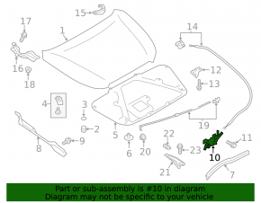 Subaru XV Crosstrek 13-17 Hood Lock