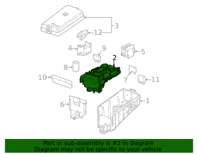 VW Jetta 19-24 underhood fuse box assembly