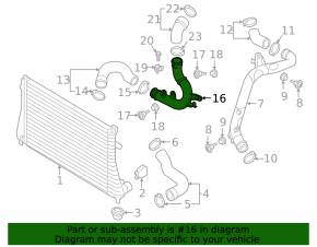 Air pipe right middle VW Jetta 19- 2.0T