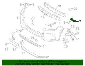 Front bumper mount left Infiniti QX50 19-25