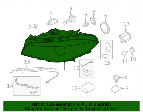 BMW 5 F10 11-13 Halogen Front Left Headlight