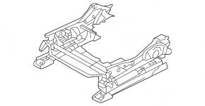 Driver's seat slide, left, Subaru Forester 25-26, electric, without frame