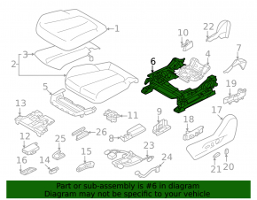 Driver's seat slide, left, Subaru Forester 25-26, electric, without frame