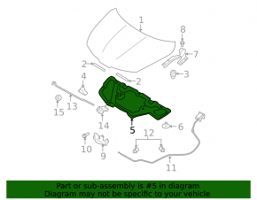 Nissan Versa 1.8 10-12 Hood Insulation