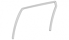 Rear left window seal for Toyota Venza 09-15