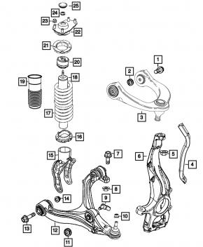 Upper control arm front left Jeep Grand Cherokee WK2 16-