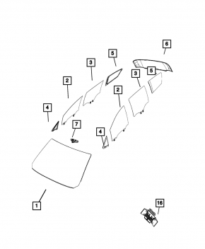 Chrysler Pacifica 17-20 Windshield