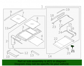 Left panoramic motor for Hyundai Tucson 22-24 curtain