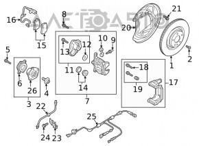 Brake disc cover rear right Audi A5 F5 17-
