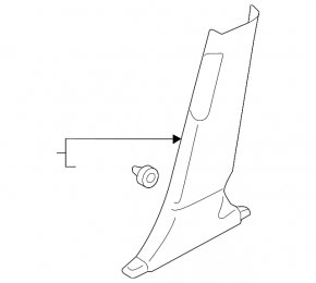 Center pillar trim lower right Subaru Forester 19- SK black, scratches, worn