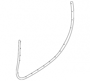 Porsche Taycan 20-26 rear right door seal