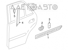 Lower rear right door trim for Mercedes W164 ML