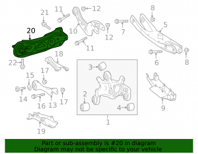 Rear left longitudinal control arm Mercedes GLA 14-20