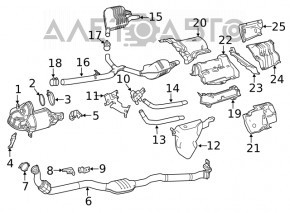 Mercedes W167 GLE 450 20-23 3.0h Catalytic Converter Bracket