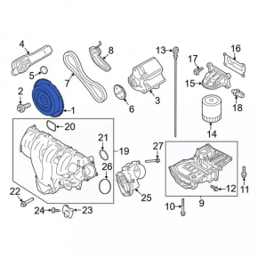 Ford C-max MK2 13-18 Crankshaft Pulley