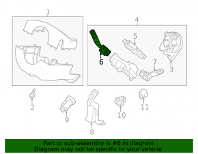 Left steering column switch Ford Flex 13-19 scratches