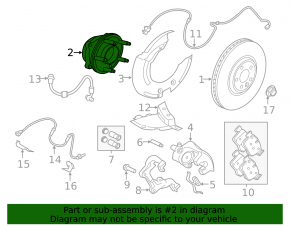 Front left hub for Jaguar F-Pace 23-25