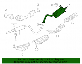 Rear muffler with barrel Nissan Sentra 13-19 without nozzle