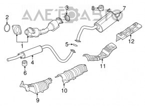 Rear muffler with barrel Nissan Sentra 13-19 without nozzle