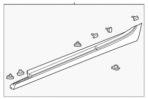 Right threshold Cadillac ATS 13-18