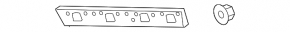 Rear bumper mount outer right Chevrolet Malibu 16-