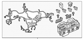 Wiring underhood with fuse box Acura ILX 13-13