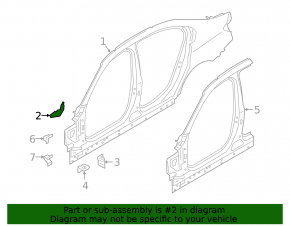 Front left upper wing bracket BMW 3 G20 19- rear small