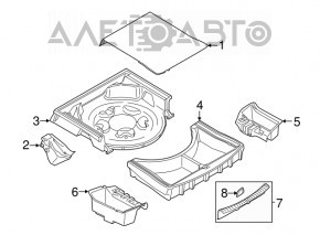 Right trunk box BMW 5 G30 17-23 type 2, scratches