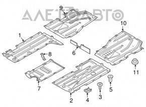 Front right underbody protection BMW X3 F25 11-17