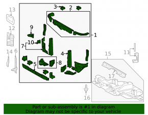 Toyota Sequoia 08-16 radiator panel TV